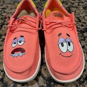 SpongeBob SquarePants Womens Coral Canvas Slip-On Shoes Size 11